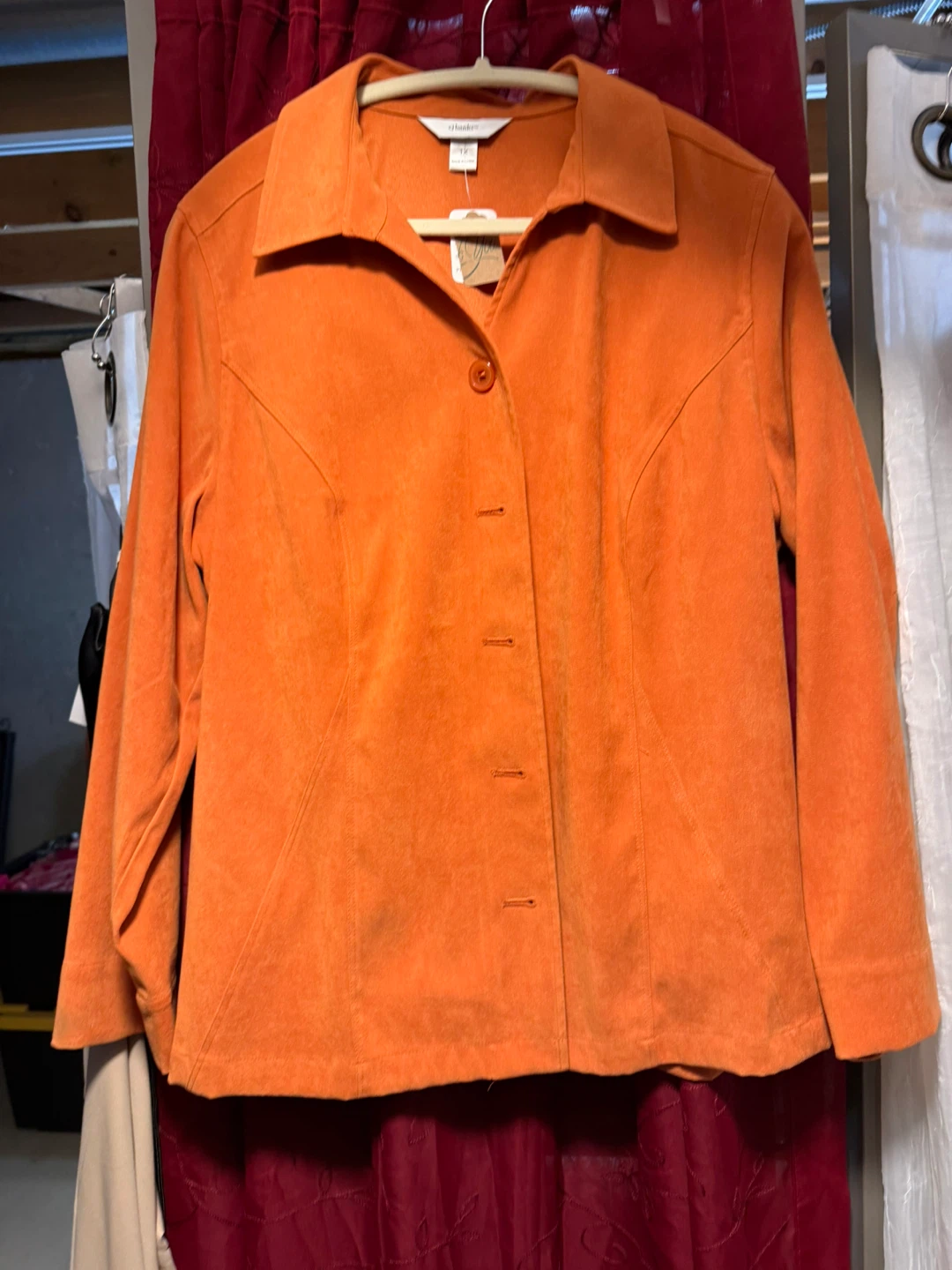 CJ Banks Orange Button-Up Jacket - photo 2