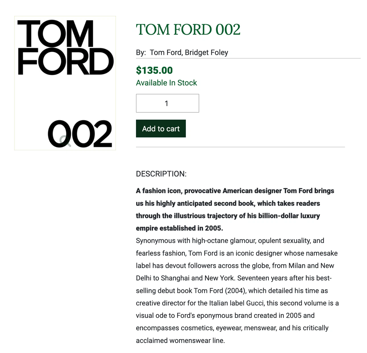 Tom Ford 002 Book - photo 2
