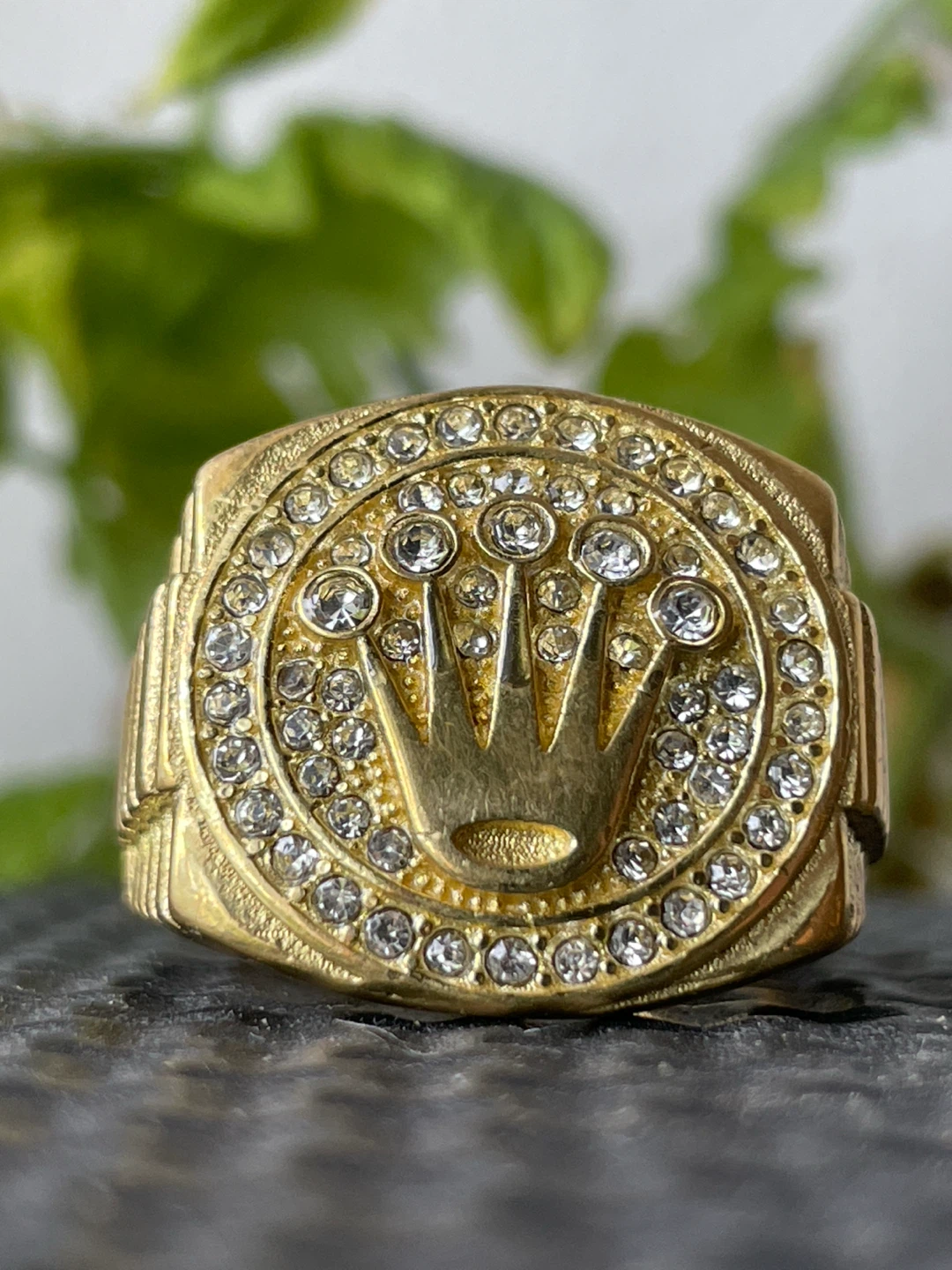 Gold-Tone Crown Ring