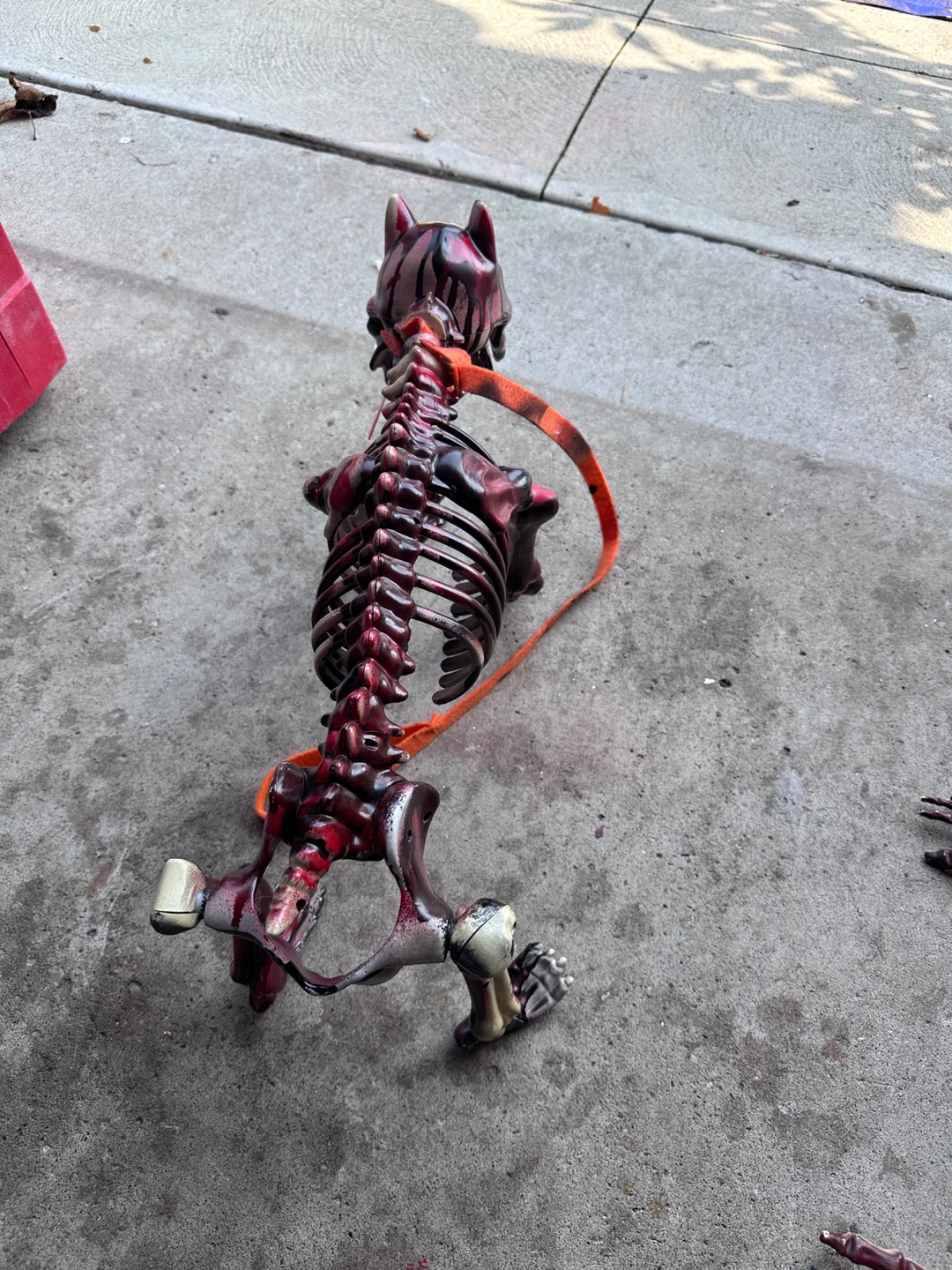 Light-Up Red Skeleton Dog Decoration - photo 2