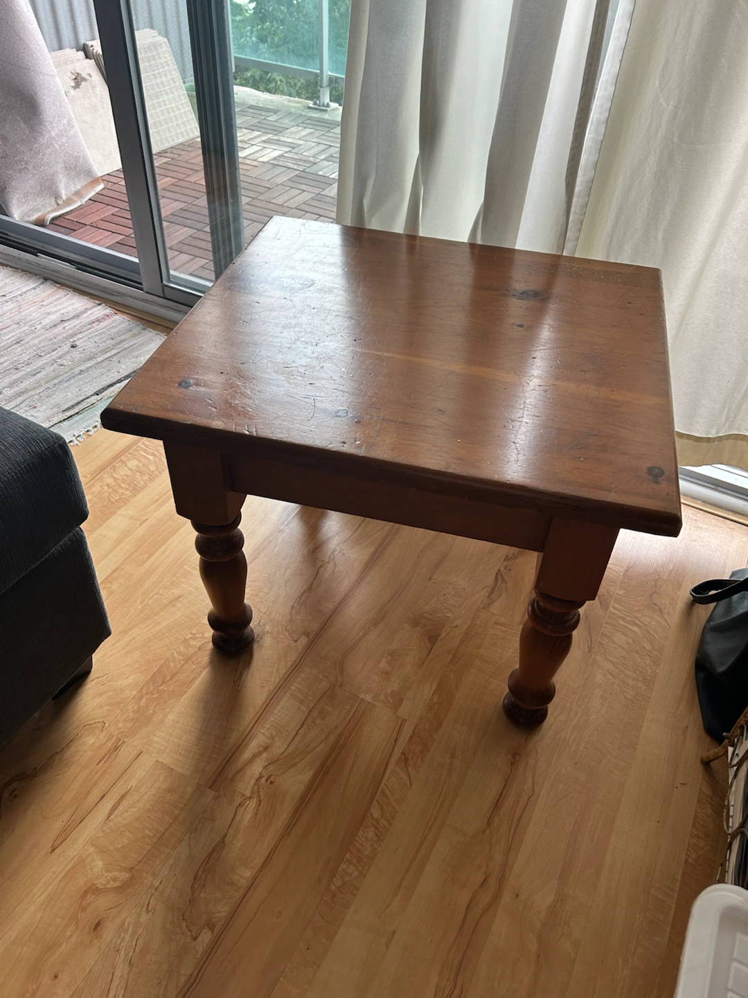 Solid Pine wood side table