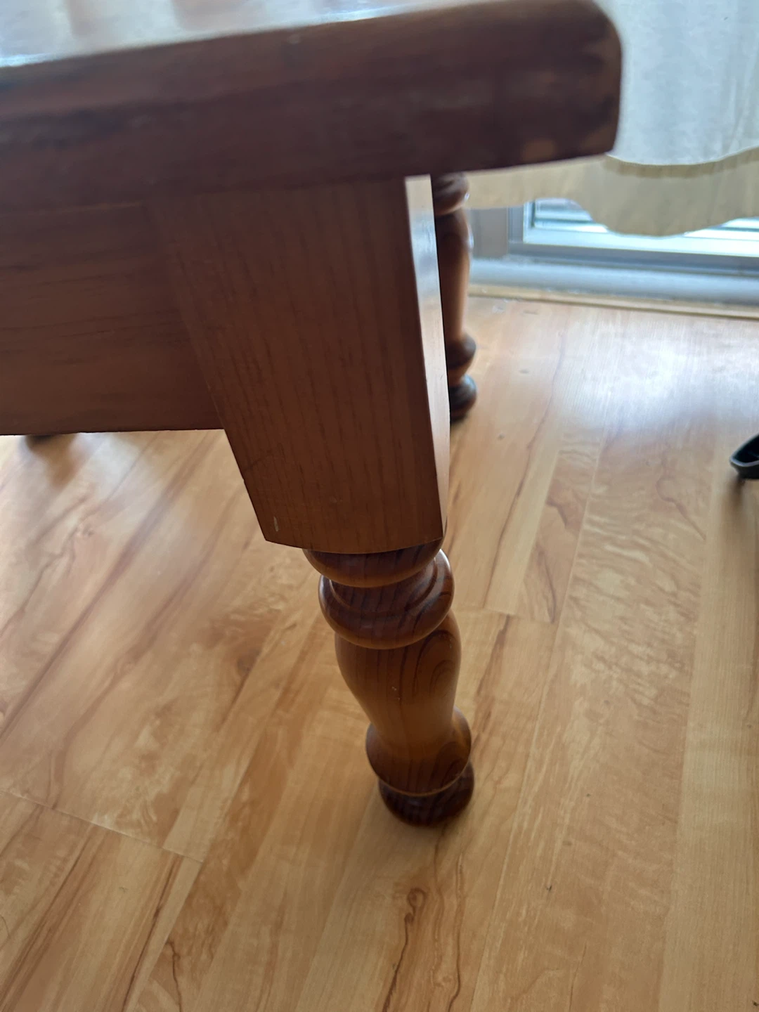 Solid Pine wood side table - photo 2