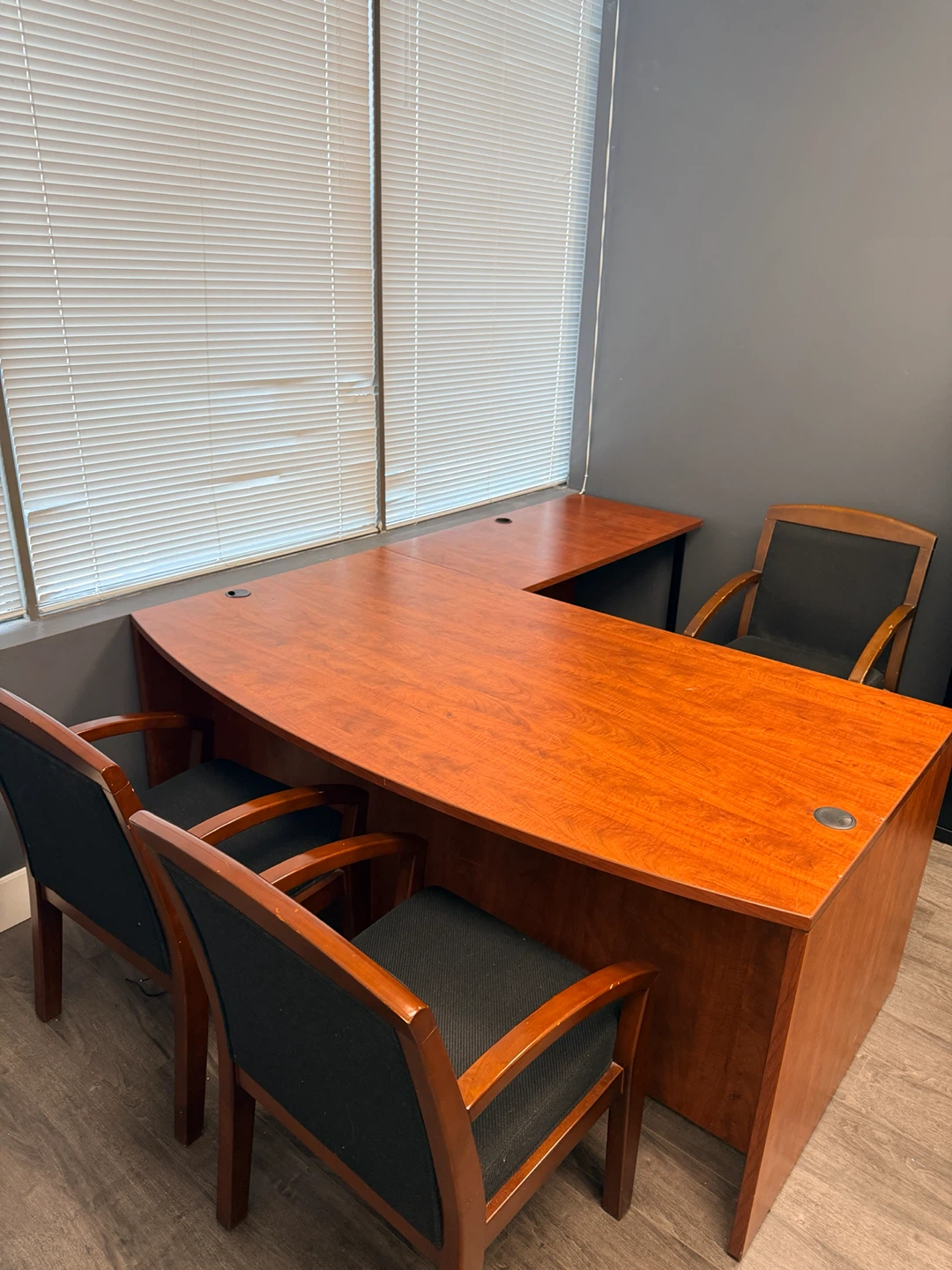 L-Shaped Executive Office Desk