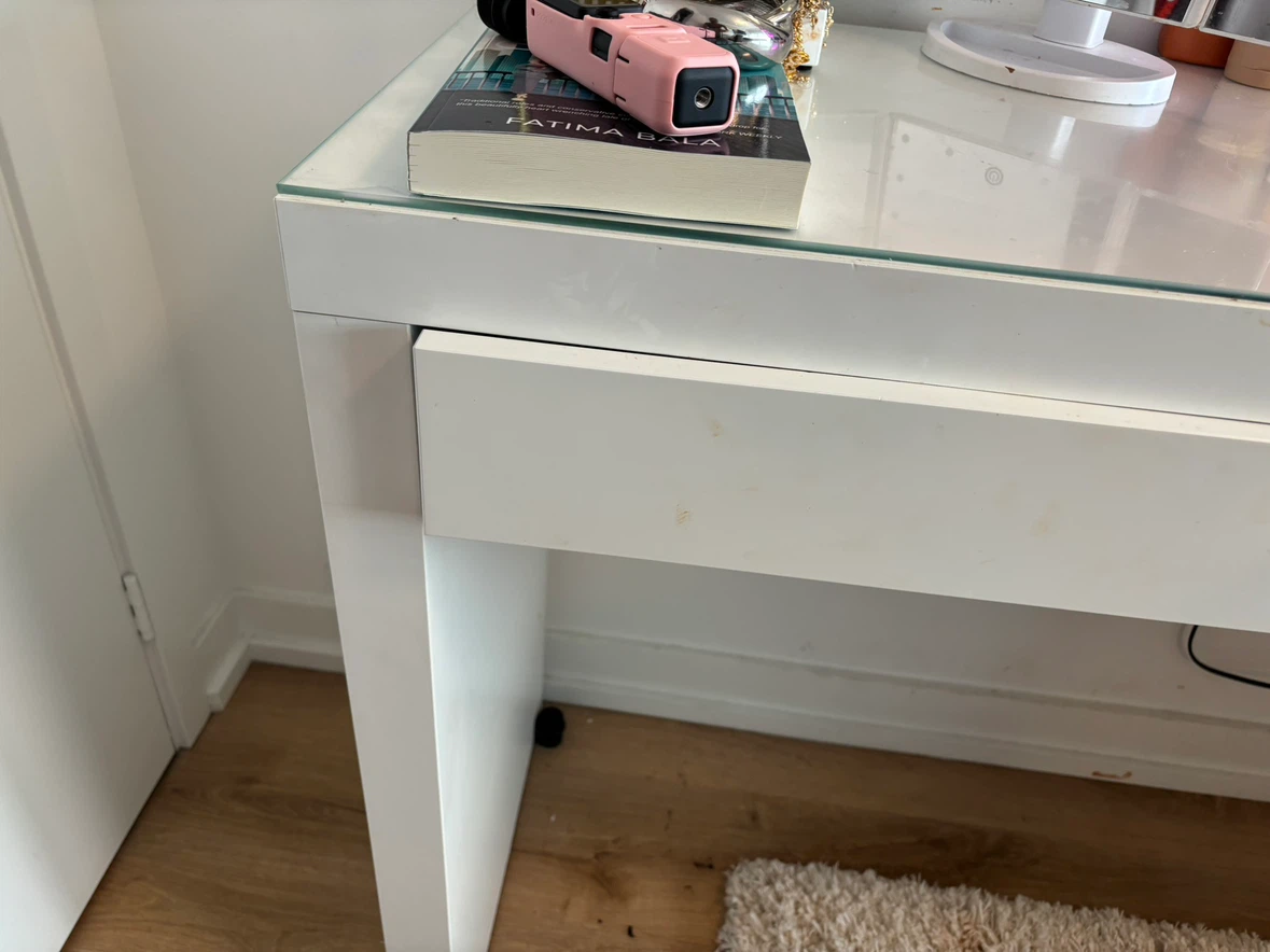 Ikea White Vanity Desk with Drawer - photo 2