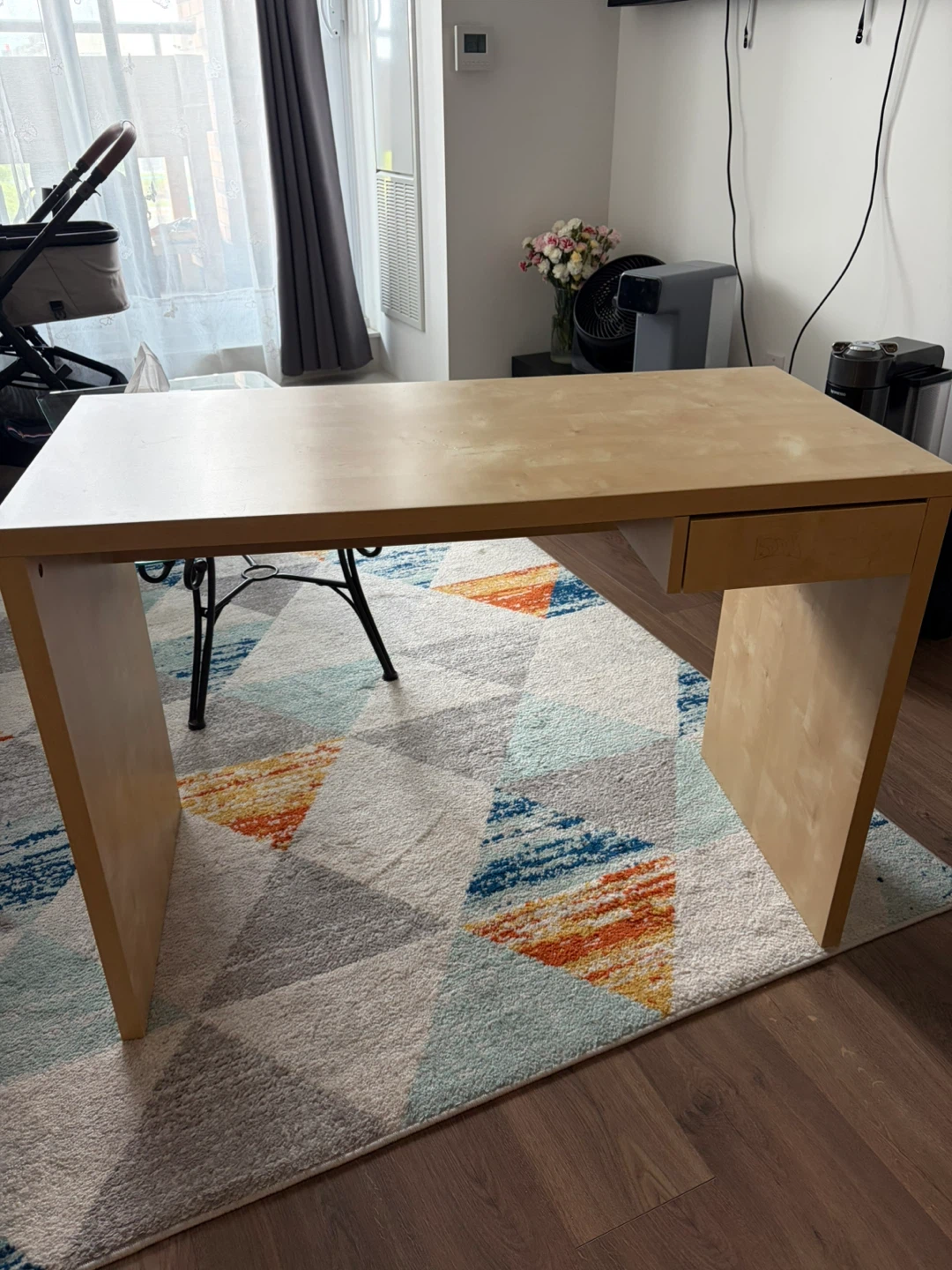 IKEA MICKE desk in light wood finish