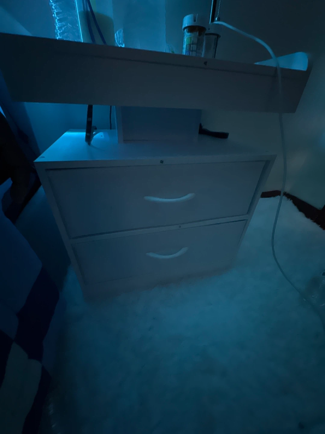 White 2-Drawer Bedside Table