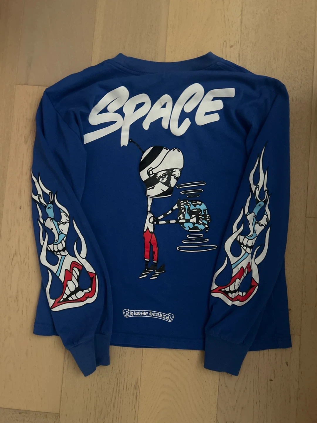 Small Chrome Hearts Matty boy Long Sleeve Shirt Blue