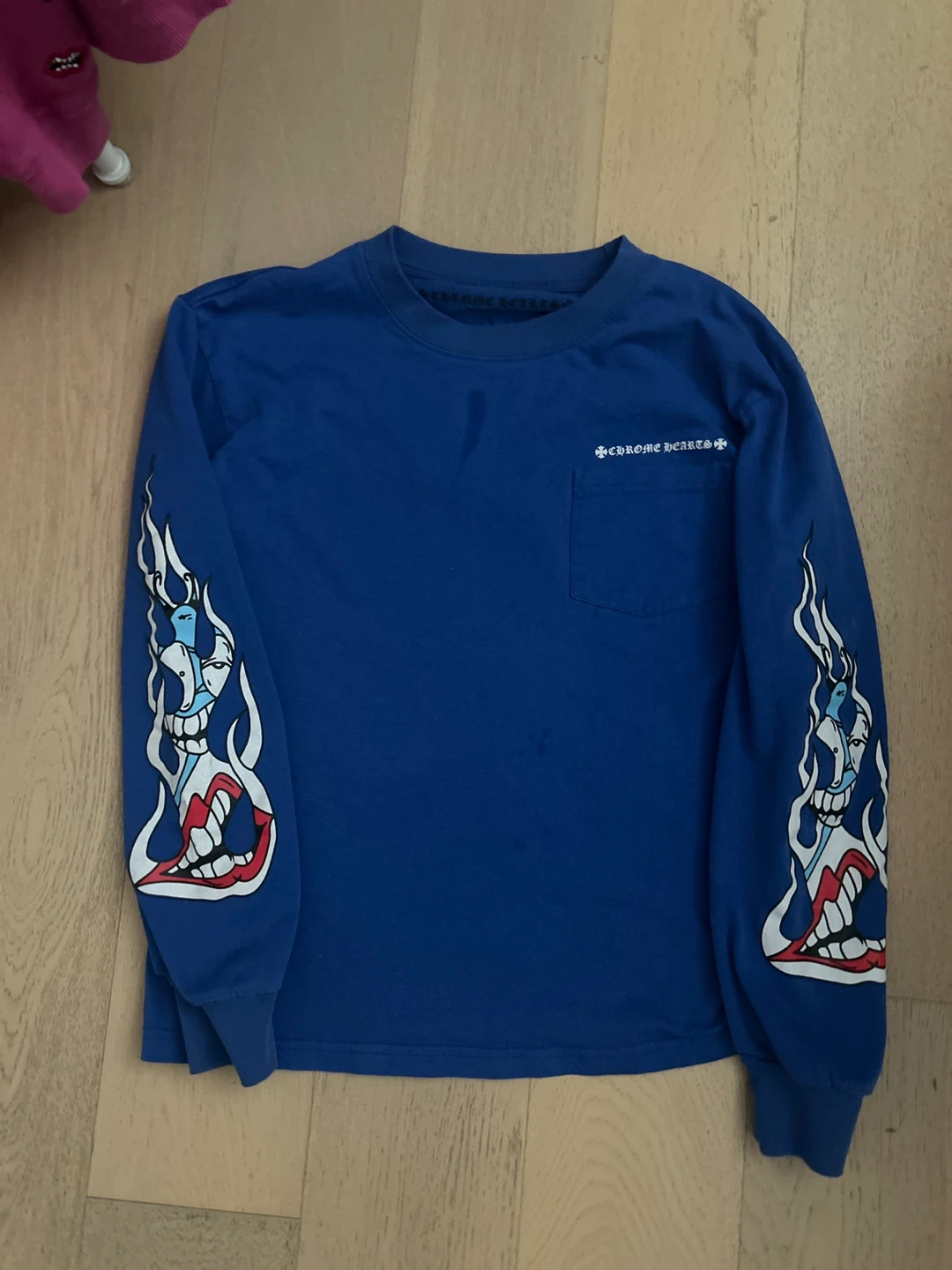 Small Chrome Hearts Matty boy Long Sleeve Shirt Blue - photo 2