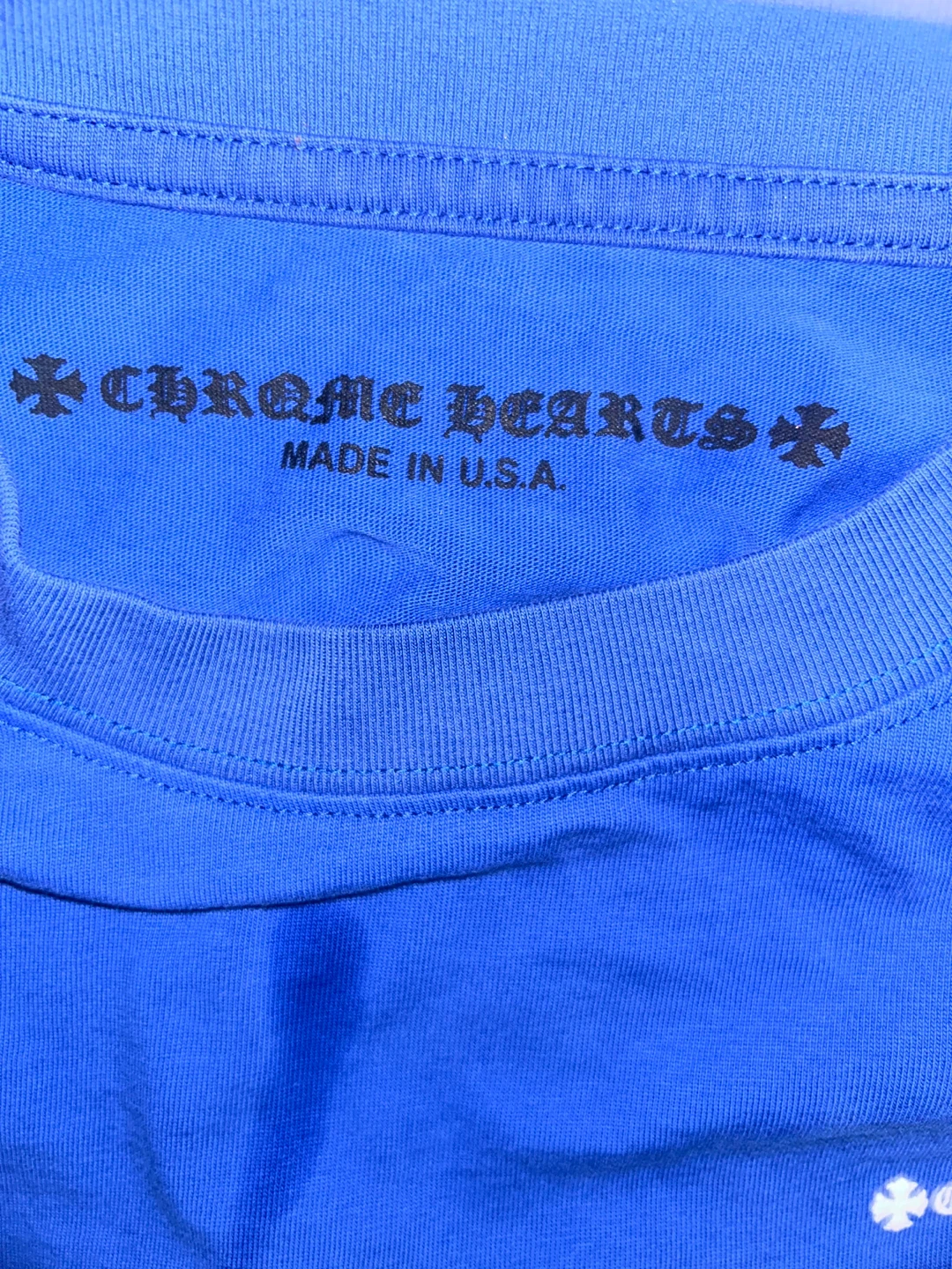 Small Chrome Hearts Matty boy Long Sleeve Shirt Blue - photo 3