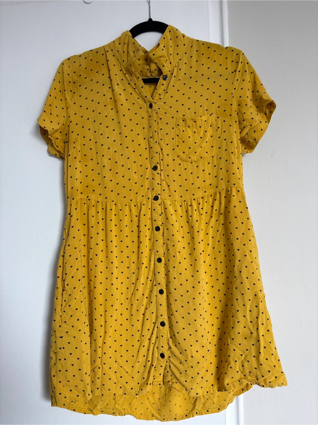 Yellow heart print dress