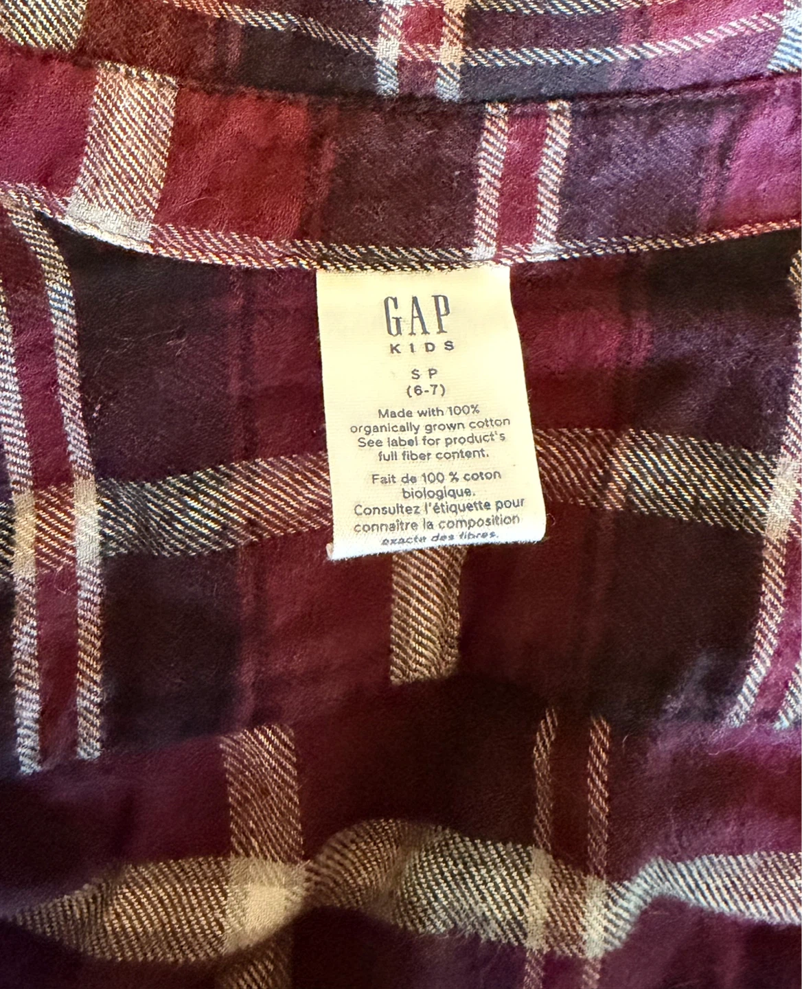 Gap Kids Plaid Flannel Shirt.Size S(6-7). - photo 3