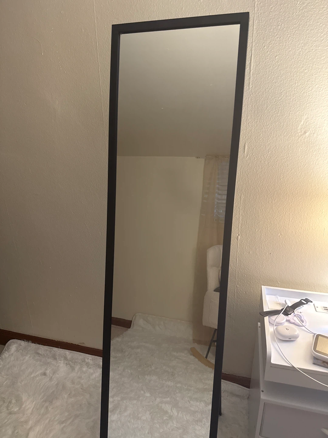 Black Framed Full-Length Floor Mirror