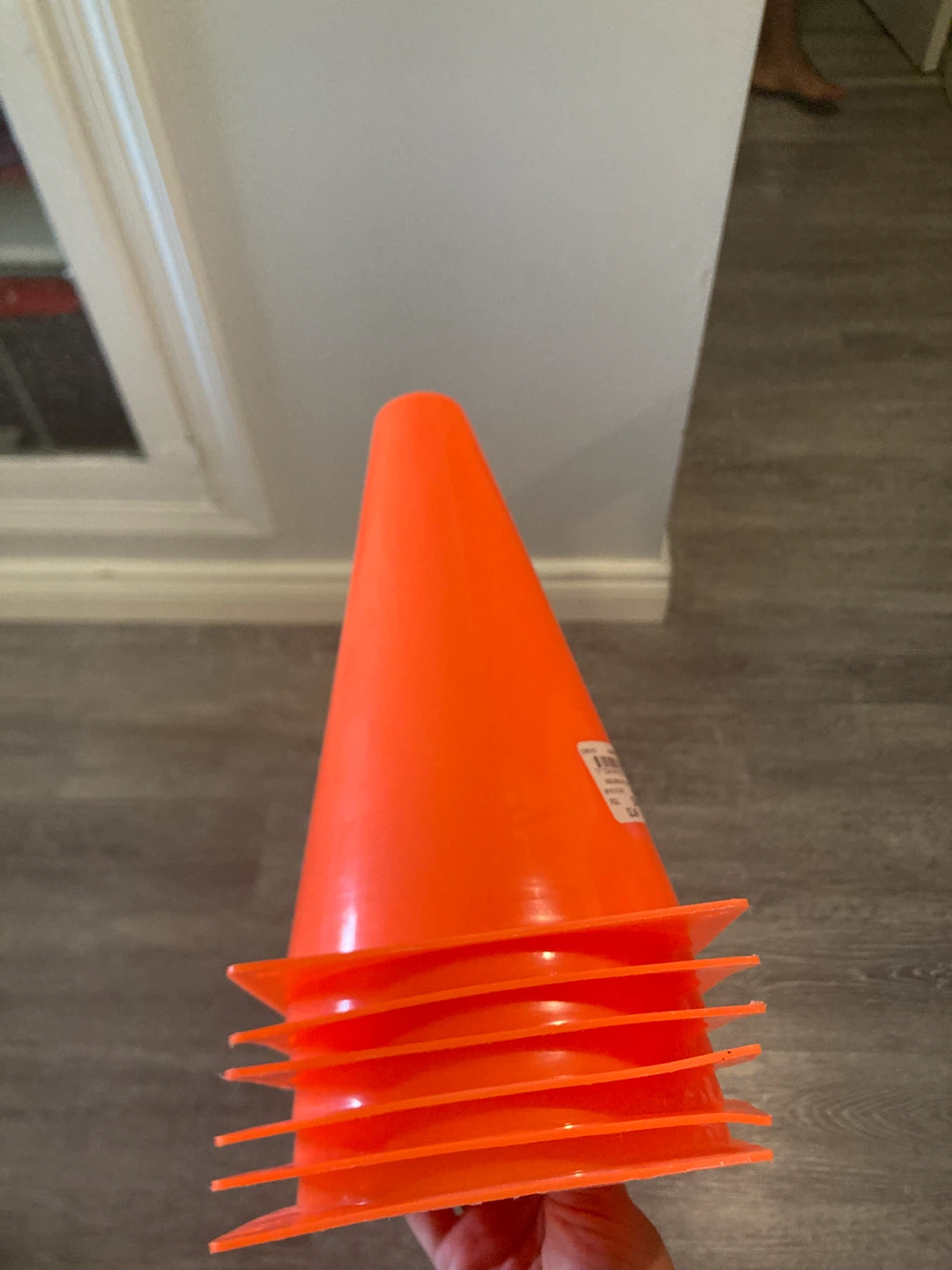 MOVING SALE: set of 6 mini orange plastic cones