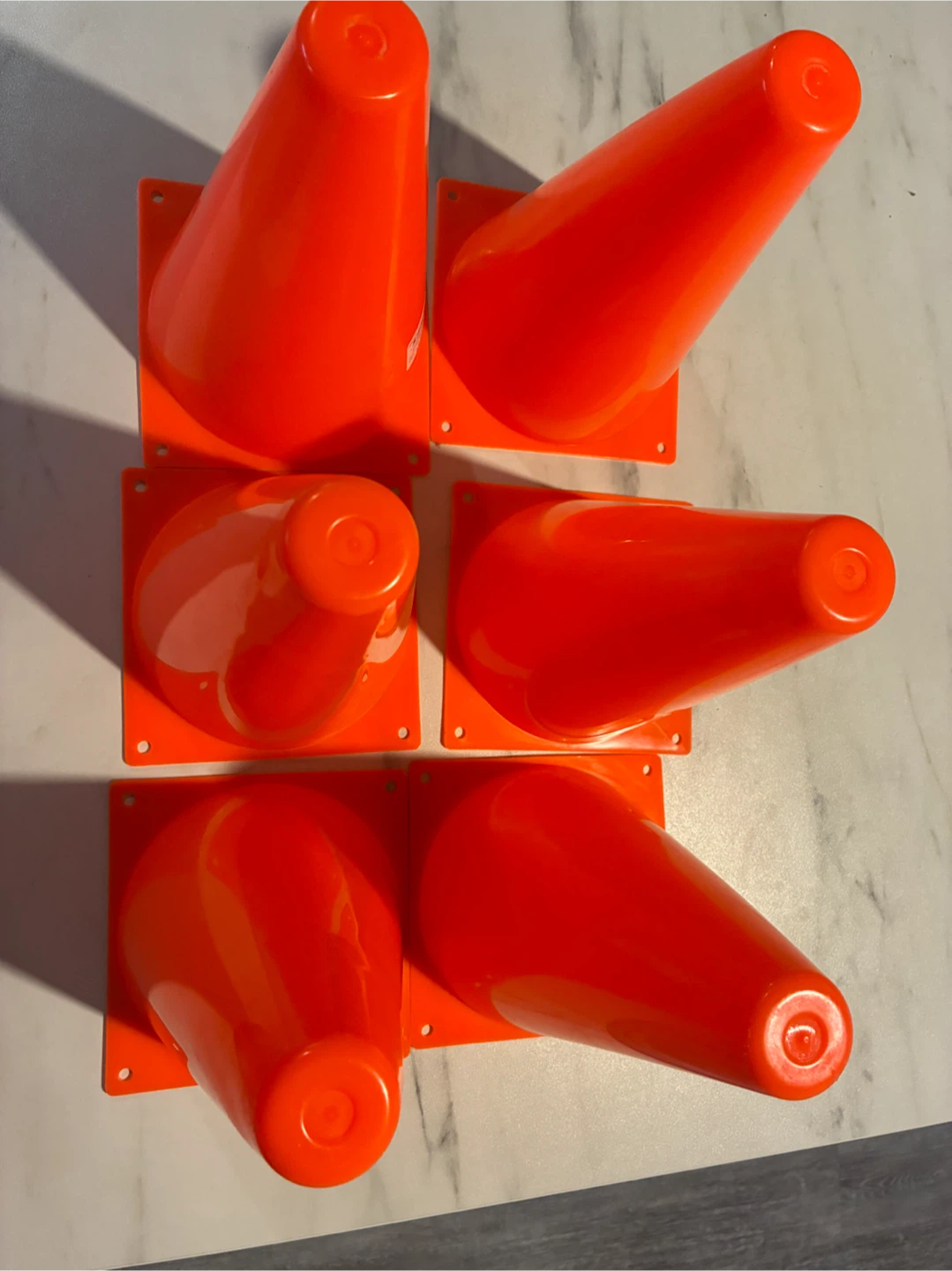 MOVING SALE: set of 6 mini orange plastic cones - photo 2