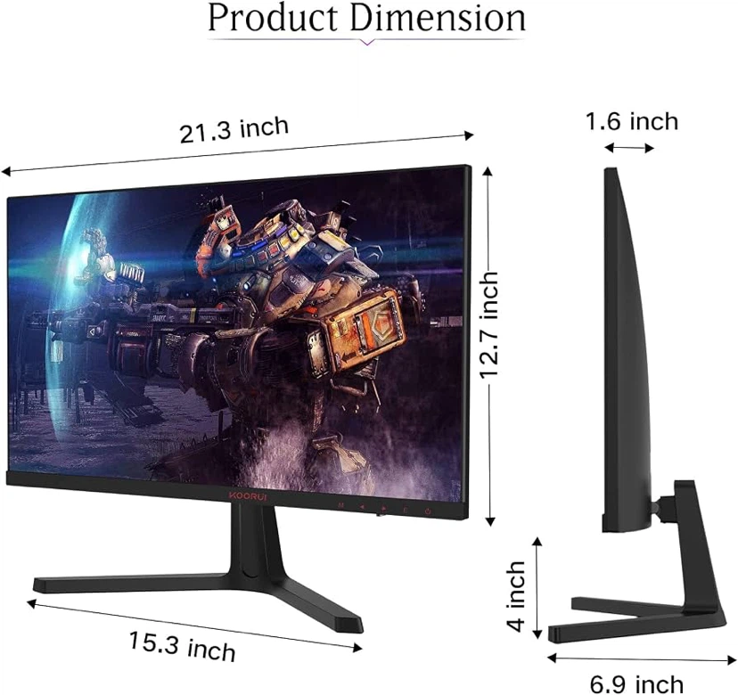 KOORUI 21.3 inch FHD Gaming Monitor - photo 2