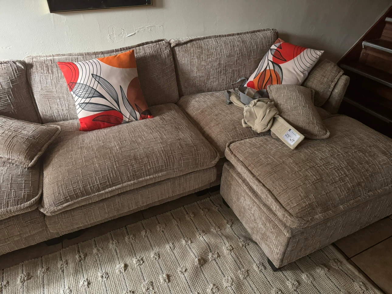 Beige Sectional Sofa