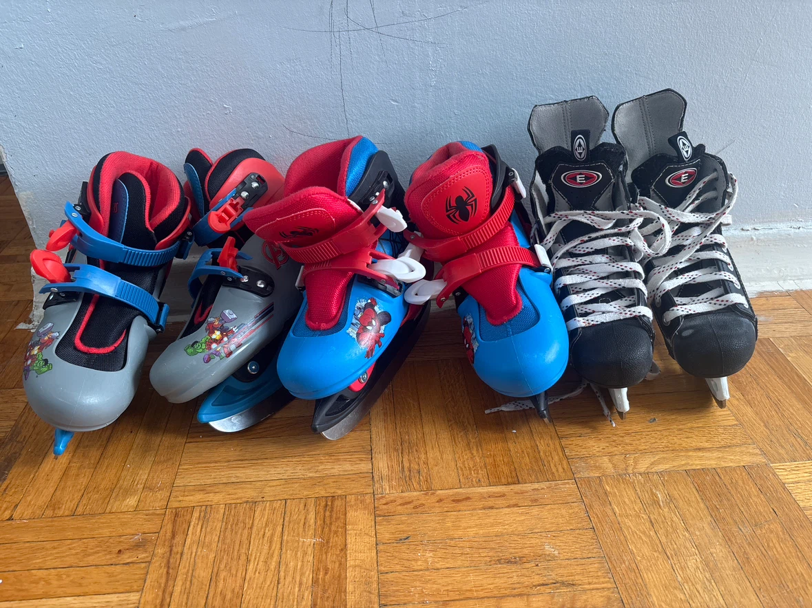 Bauer Hockey Helmets and Ice Skates