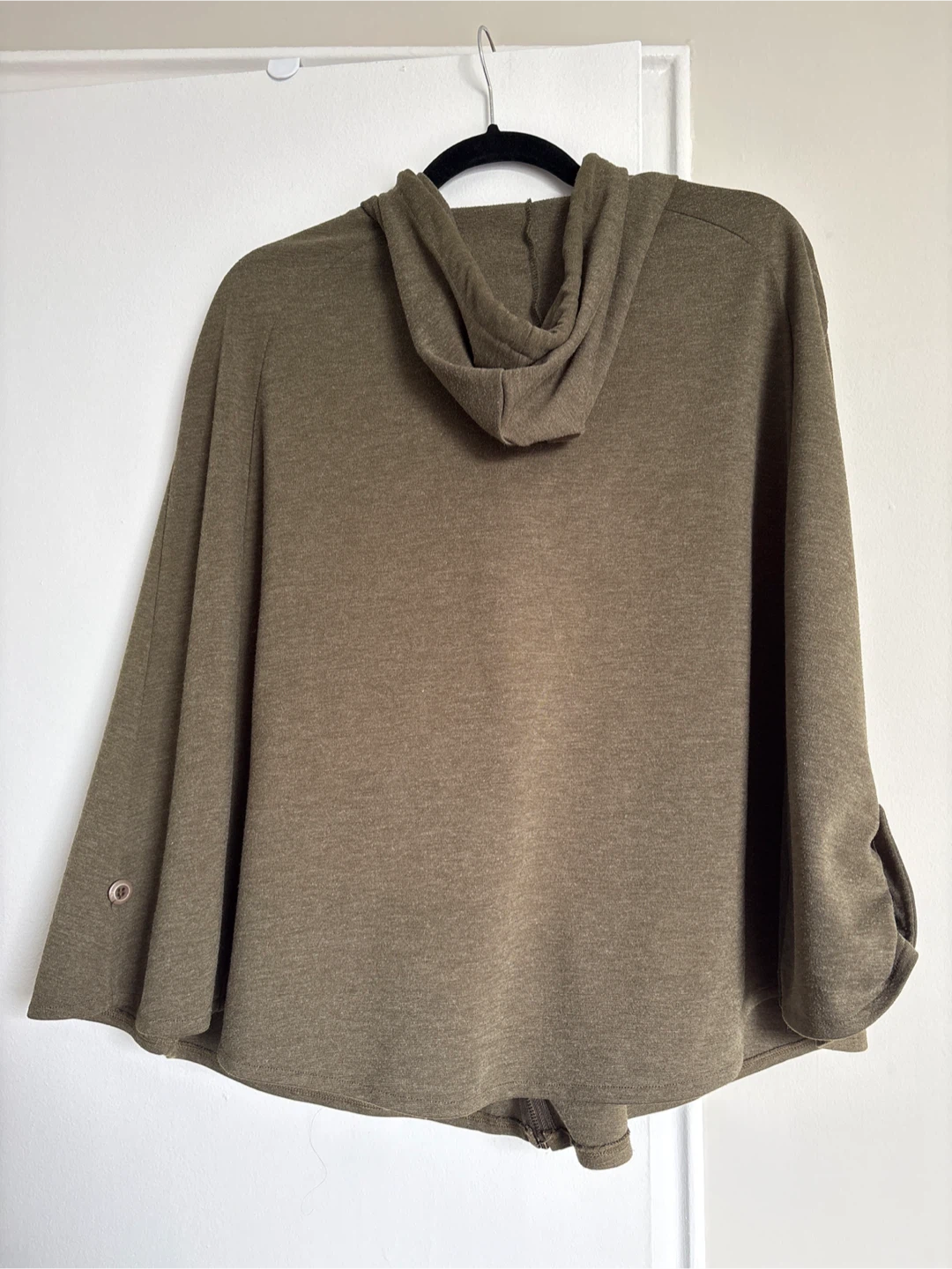Khaki Duffle Hooded Poncho Cape - photo 2
