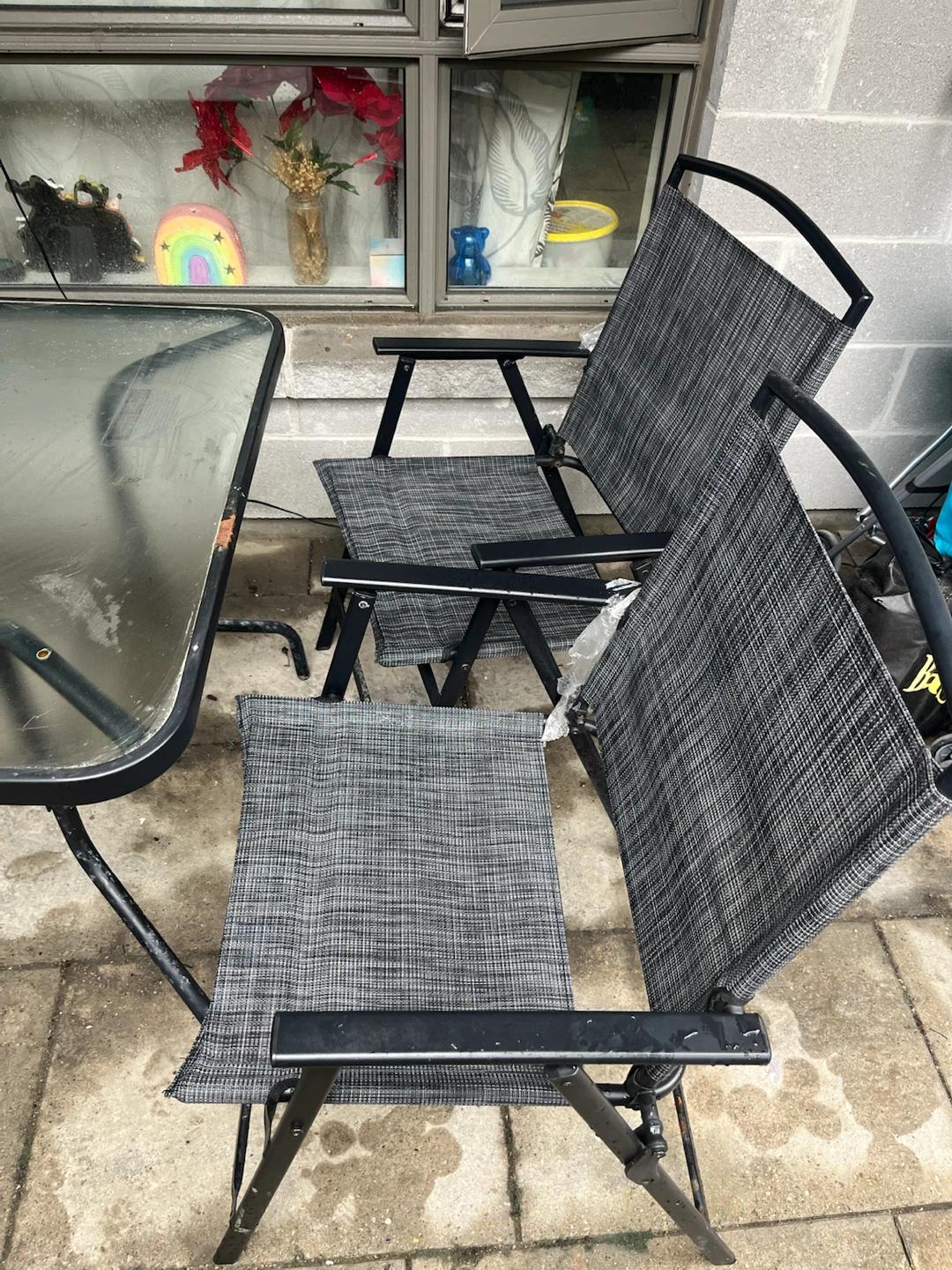 Patio Dining Set for 4 Folding Chairs & Dining Table Set - photo 5