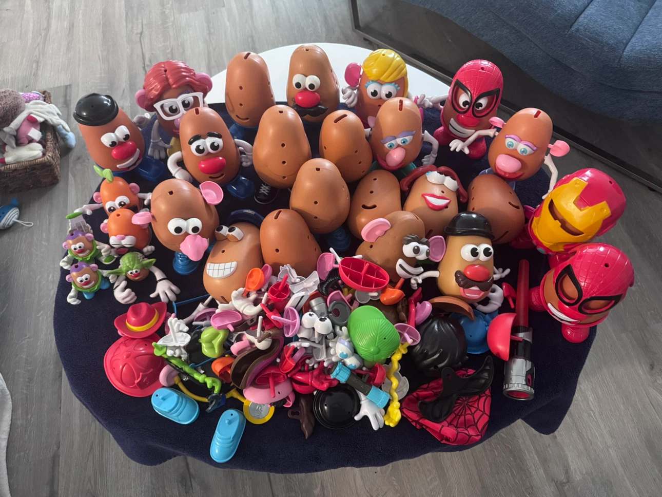 Large Collection of Mr. Potato Head Toys and Accessories