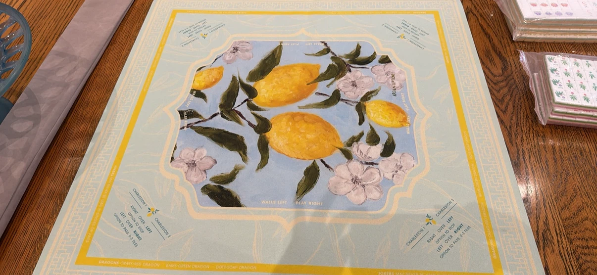 Arden Upton Lemon Design Mahjong Mat