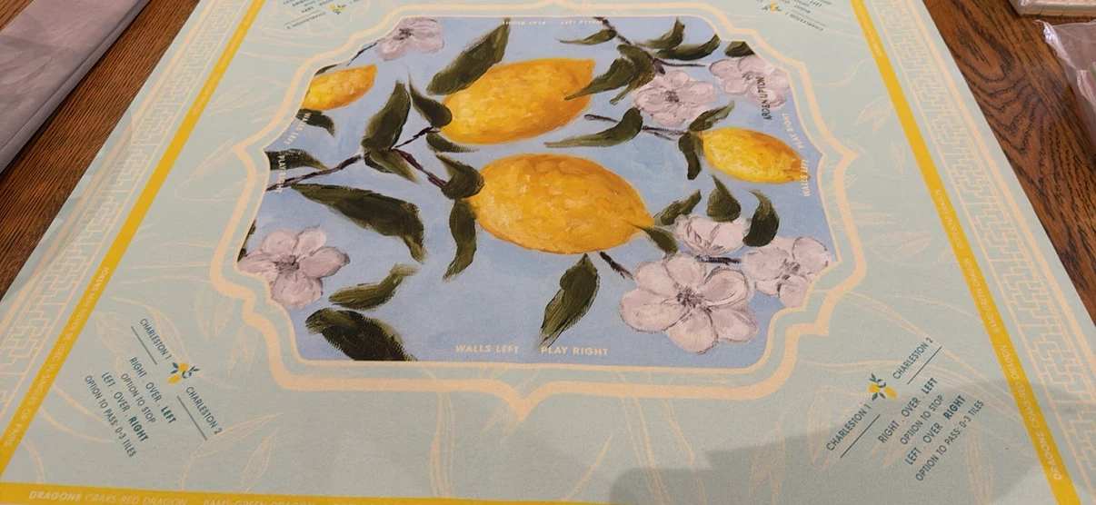 Arden Upton Lemon Design Mahjong Mat - photo 2