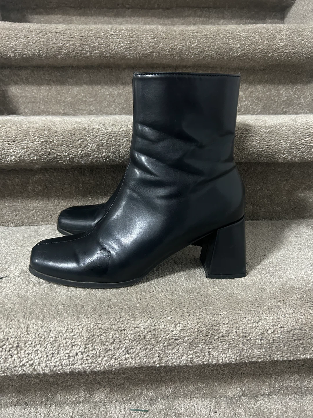 Black Ardene Block Heel Ankle Boots - photo 2