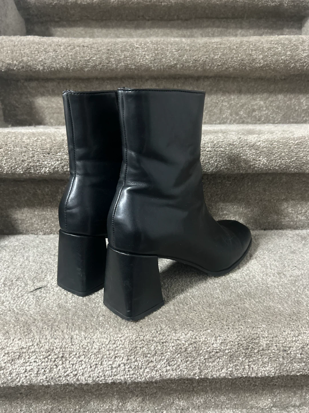 Black Ardene Block Heel Ankle Boots - photo 3