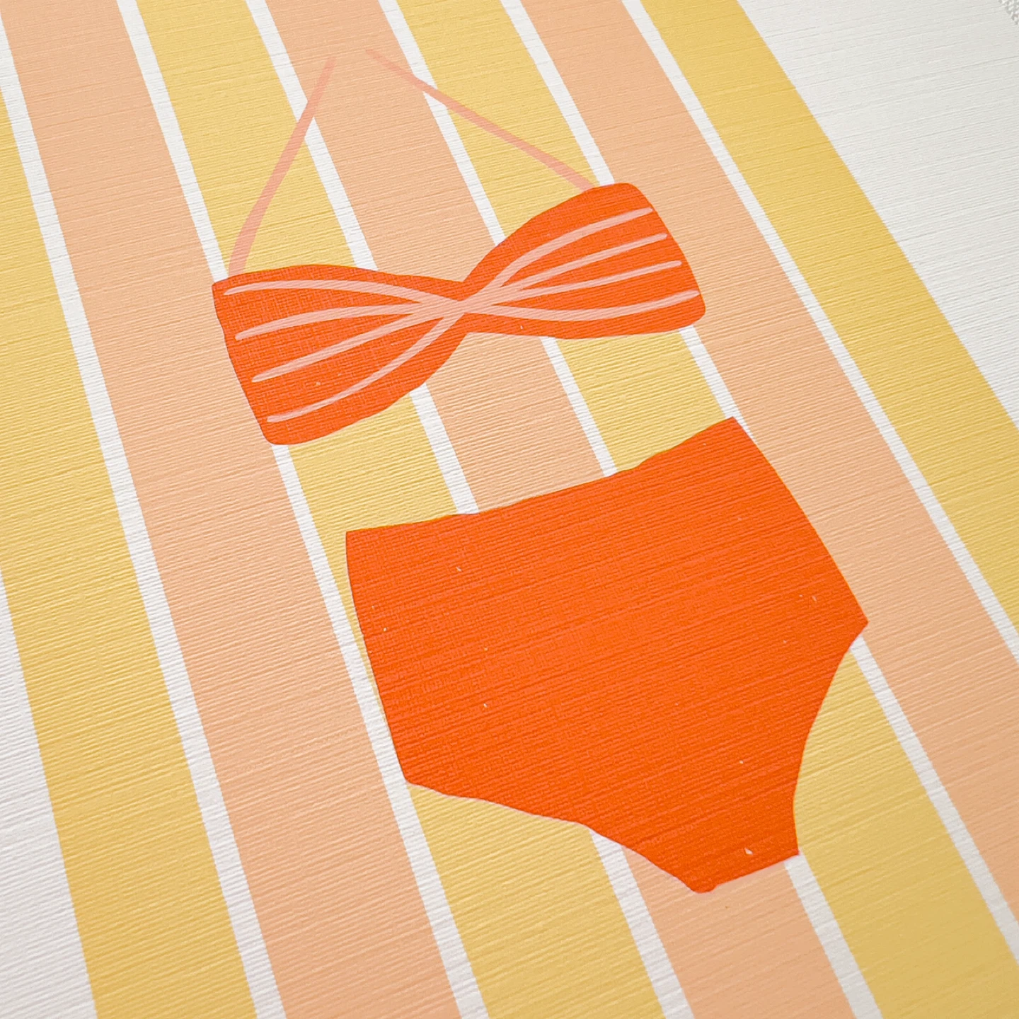 Summer Striped Swimsuit Art Print - photo 4