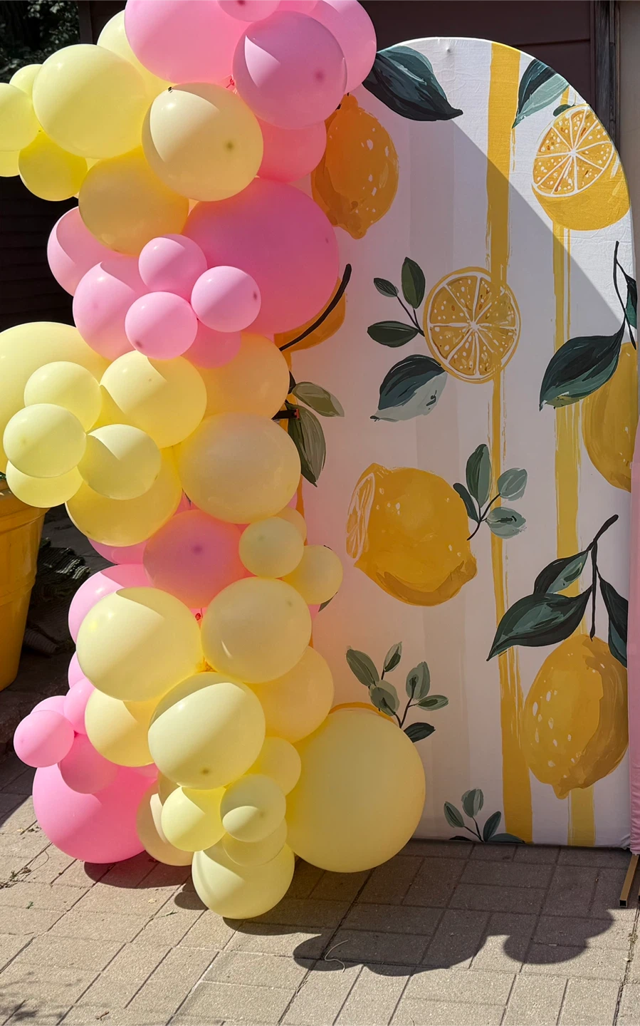 Lemon Theme Arch Backdrop Cover