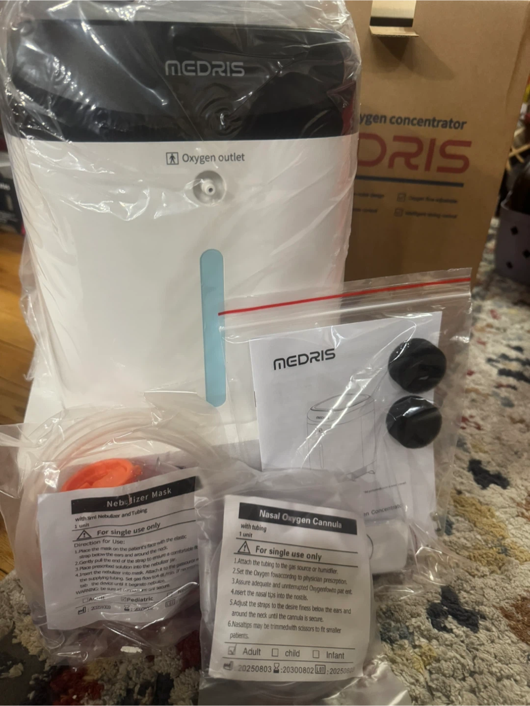Home Oxygen Concentrator with accessories