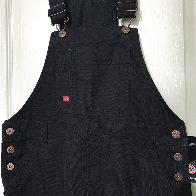 Dickies Womens Black Denim Bib Overalls Size X-Small, Small NEW - photo 2