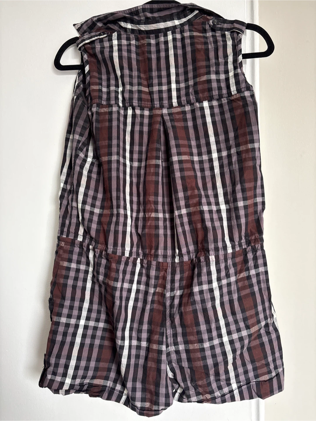 Sleeveless Plaid Romper - photo 2