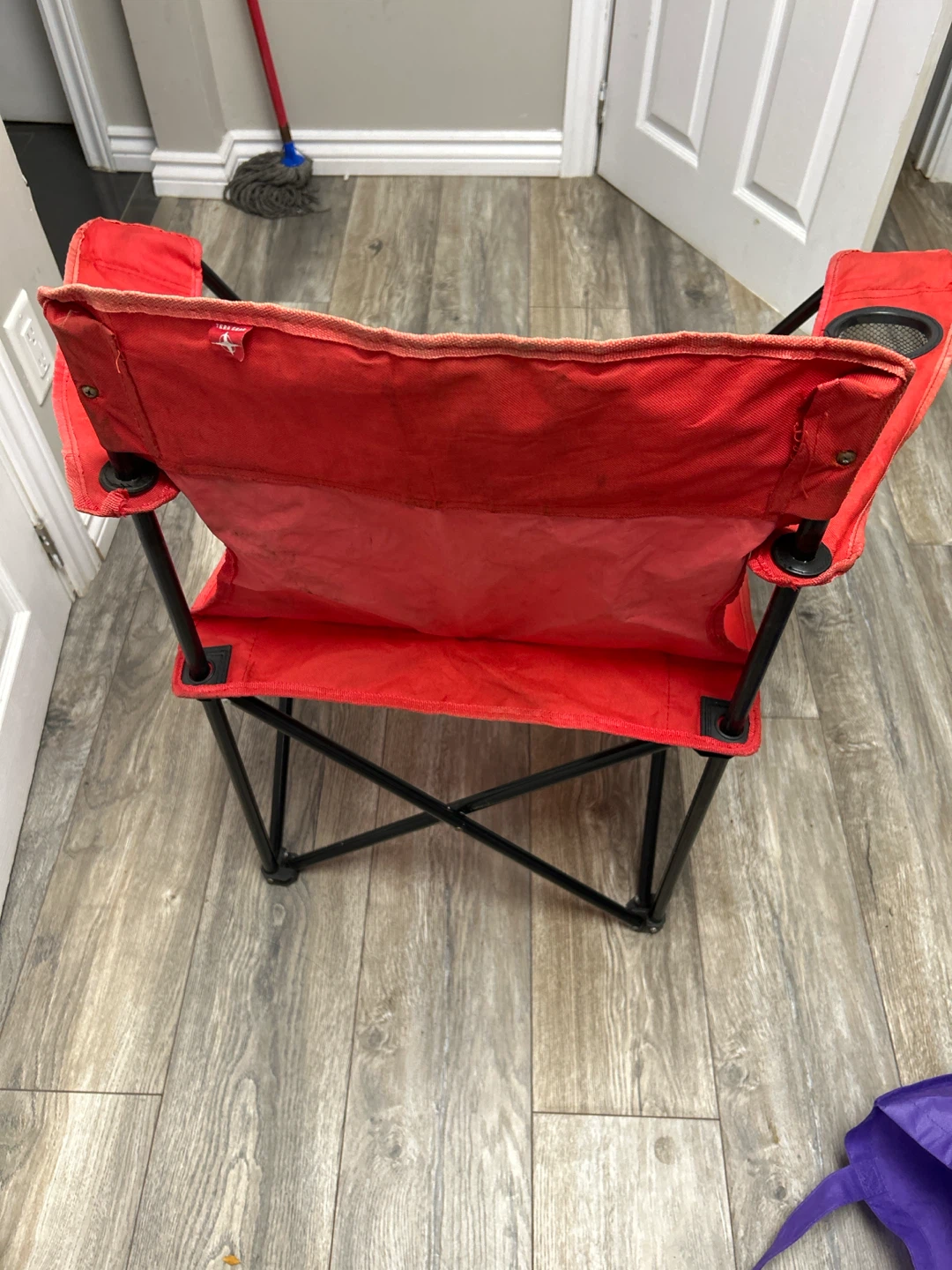 Red Folding Camping Chair with Cup Holder - photo 3