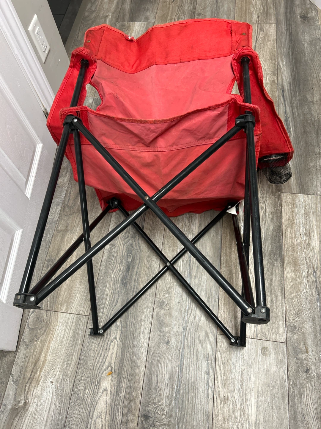 Red Folding Camping Chair with Cup Holder - photo 4