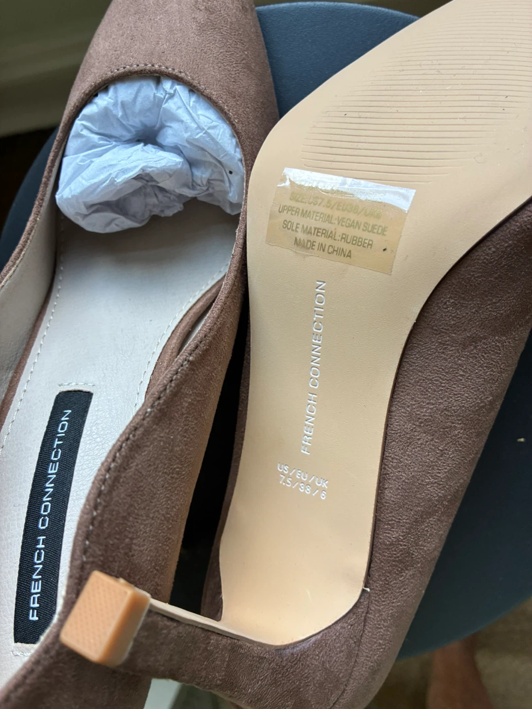French Connection Brown Suede Pumps US 7.5 - photo 4