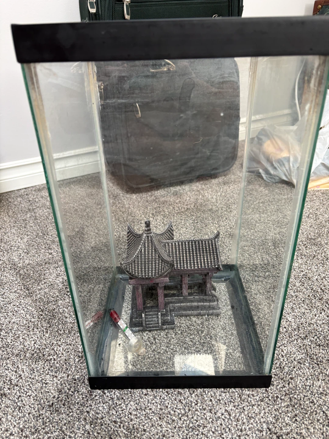 Glass Aquarium with Decorations and Pump - photo 2