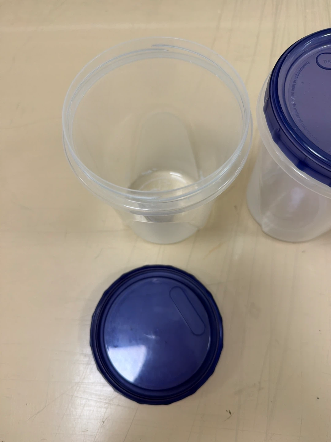 Set of 3 Food Storage Containers with Blue Lids - photo 3