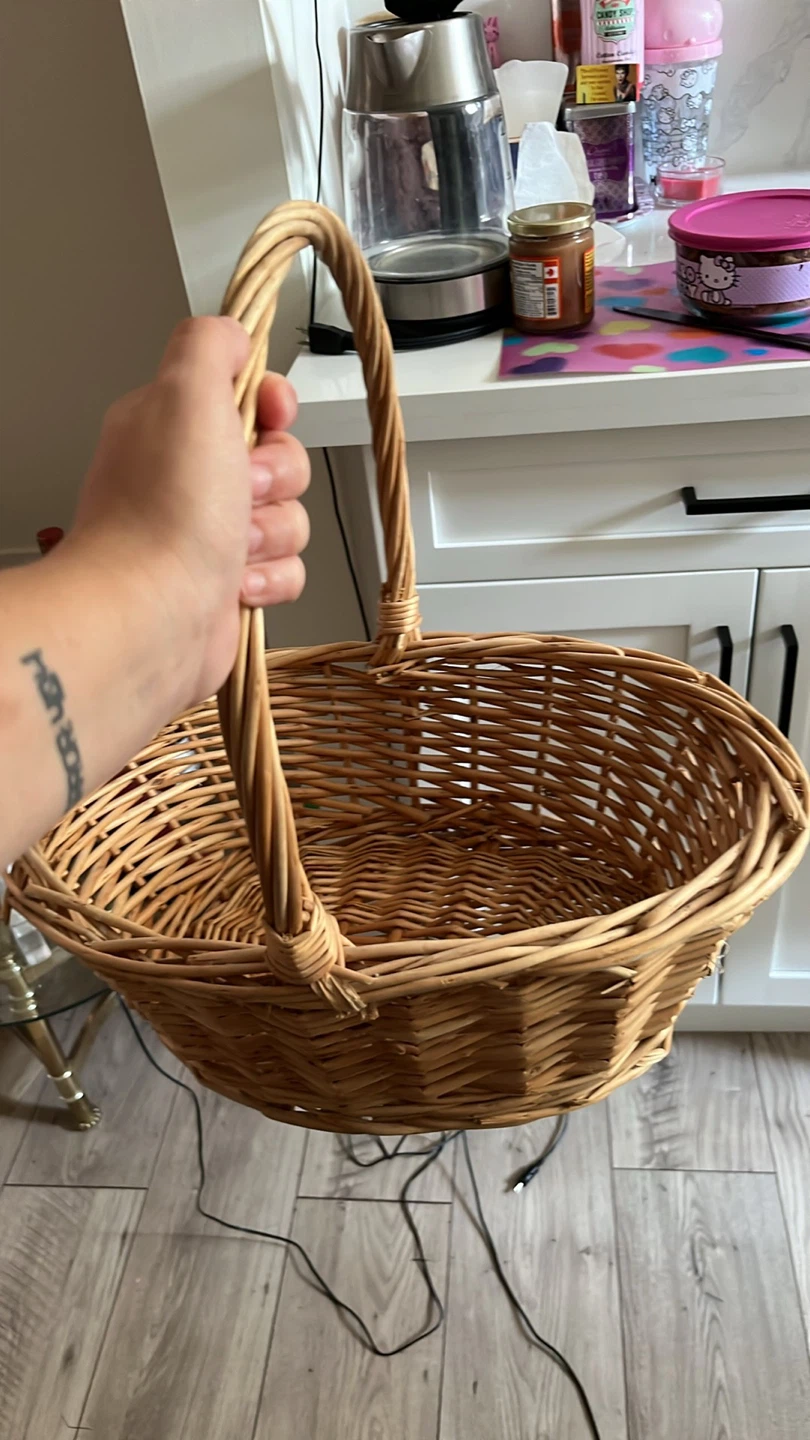 Wicker Basket with Handle