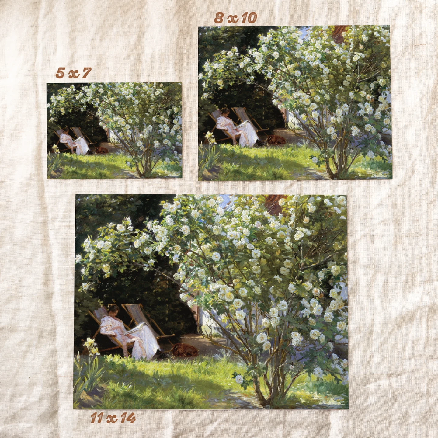 Reading Garden Vintage Art Print on Archival Paper - photo 3