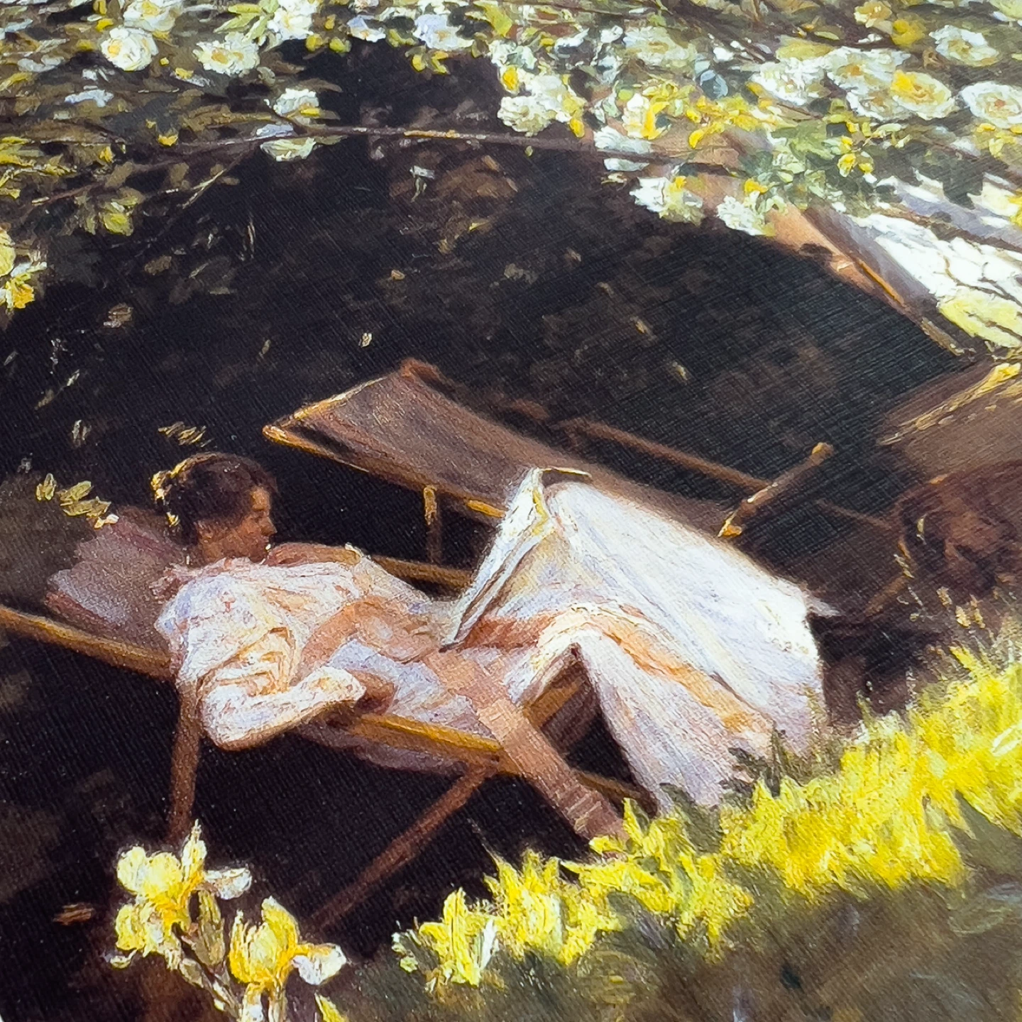 Reading Garden Vintage Art Print on Archival Paper - photo 2
