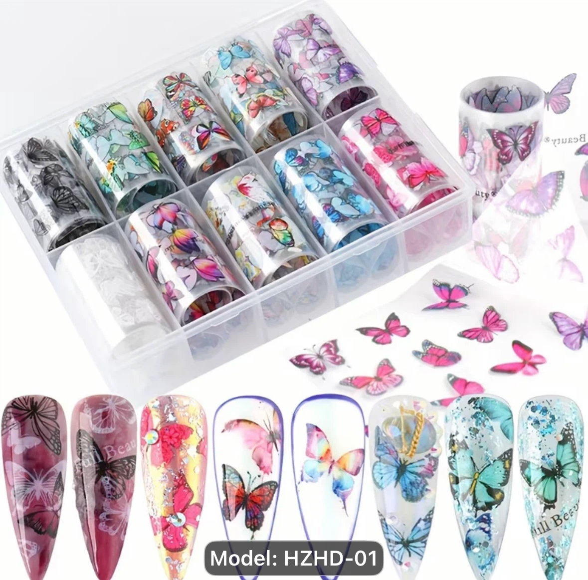 Butterfly Nail Art Transfer Foil Set - photo 4