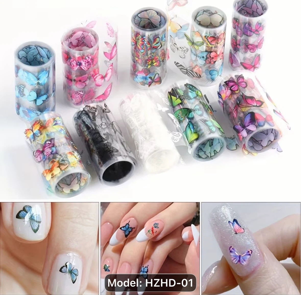 Butterfly Nail Art Transfer Foil Set - photo 5