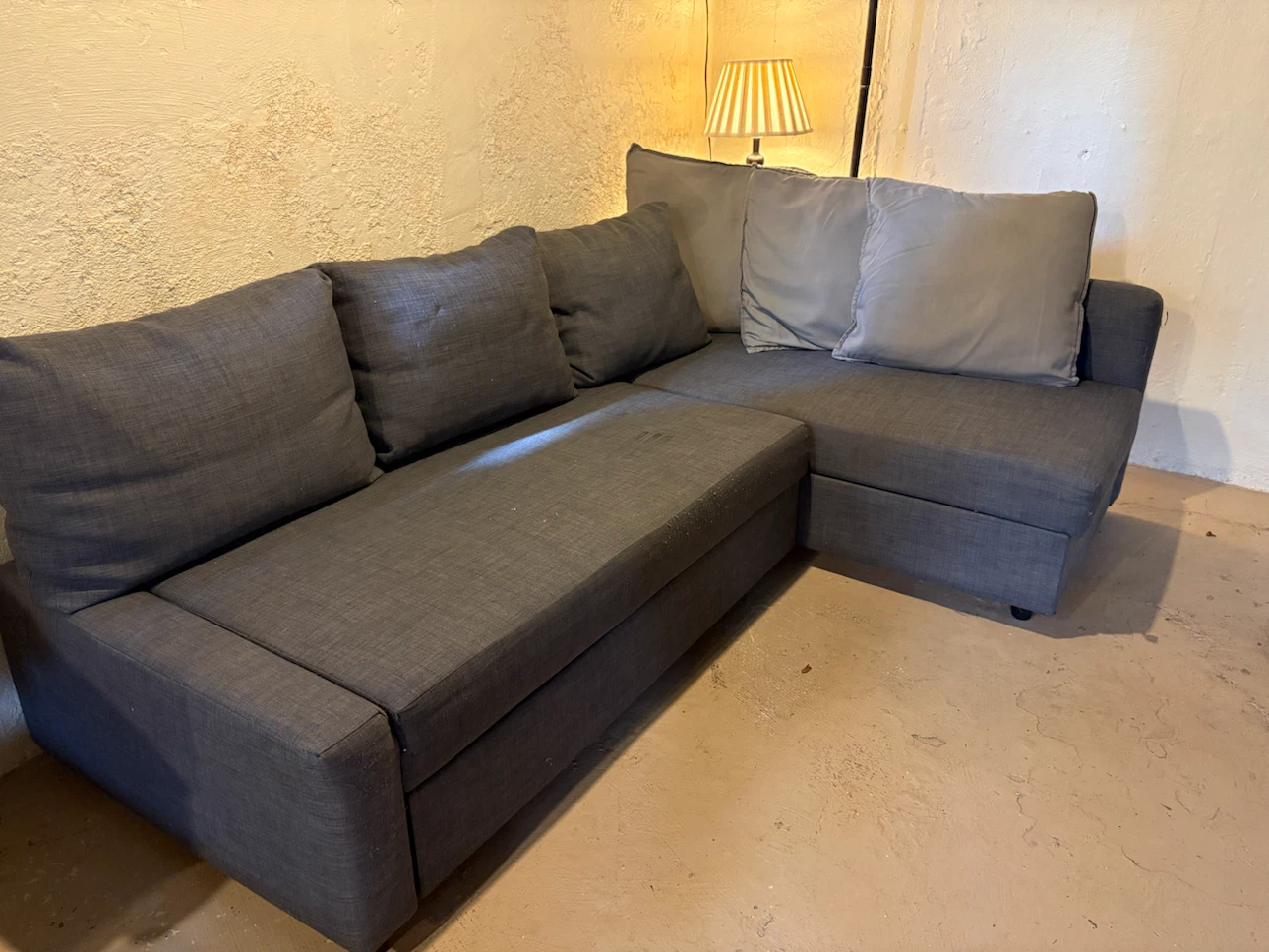 Gray Sectional Sofa with Pull-Out Bed - photo 2