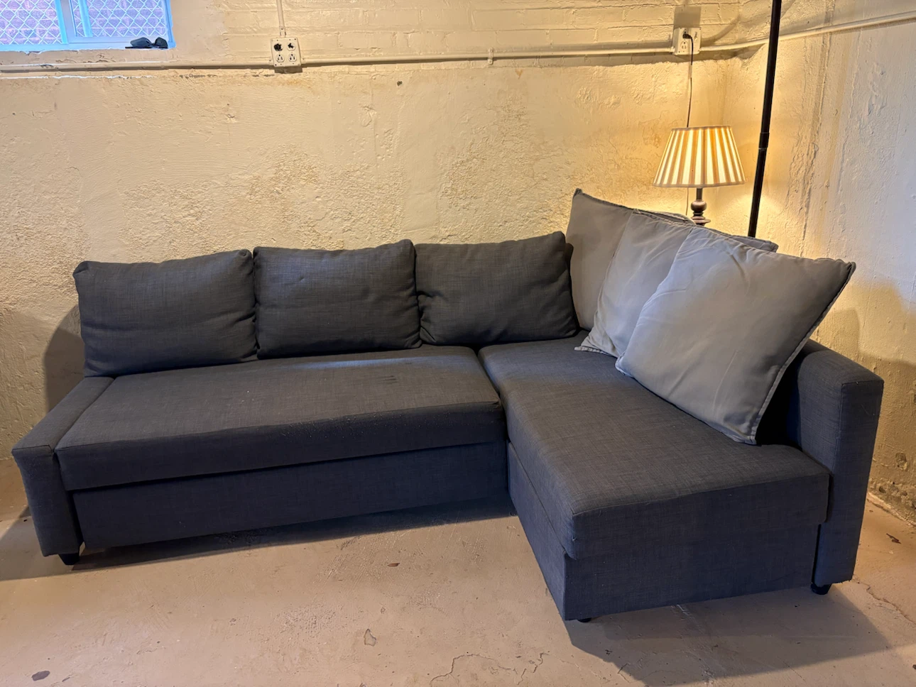 Gray Sectional Sofa with Pull-Out Bed - photo 3