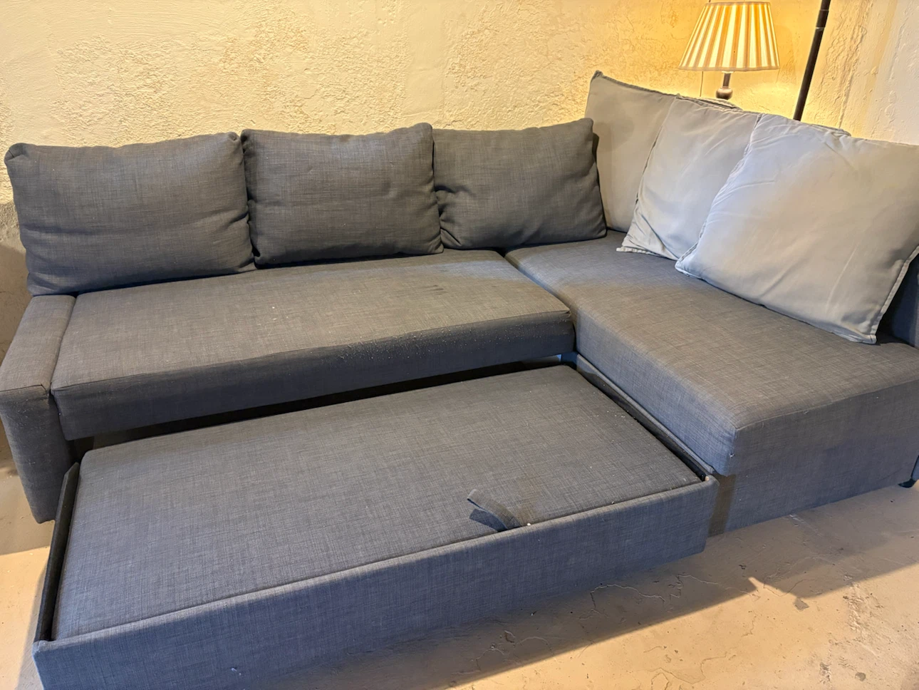Gray Sectional Sofa with Pull-Out Bed - photo 4