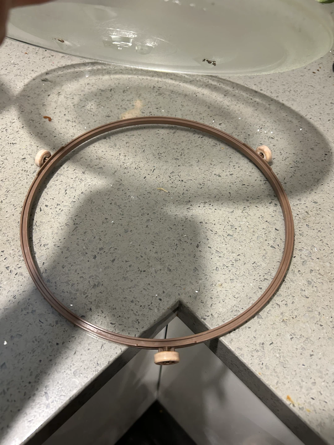 Glass Microwave Turntable Plate with Roller Ring - photo 2