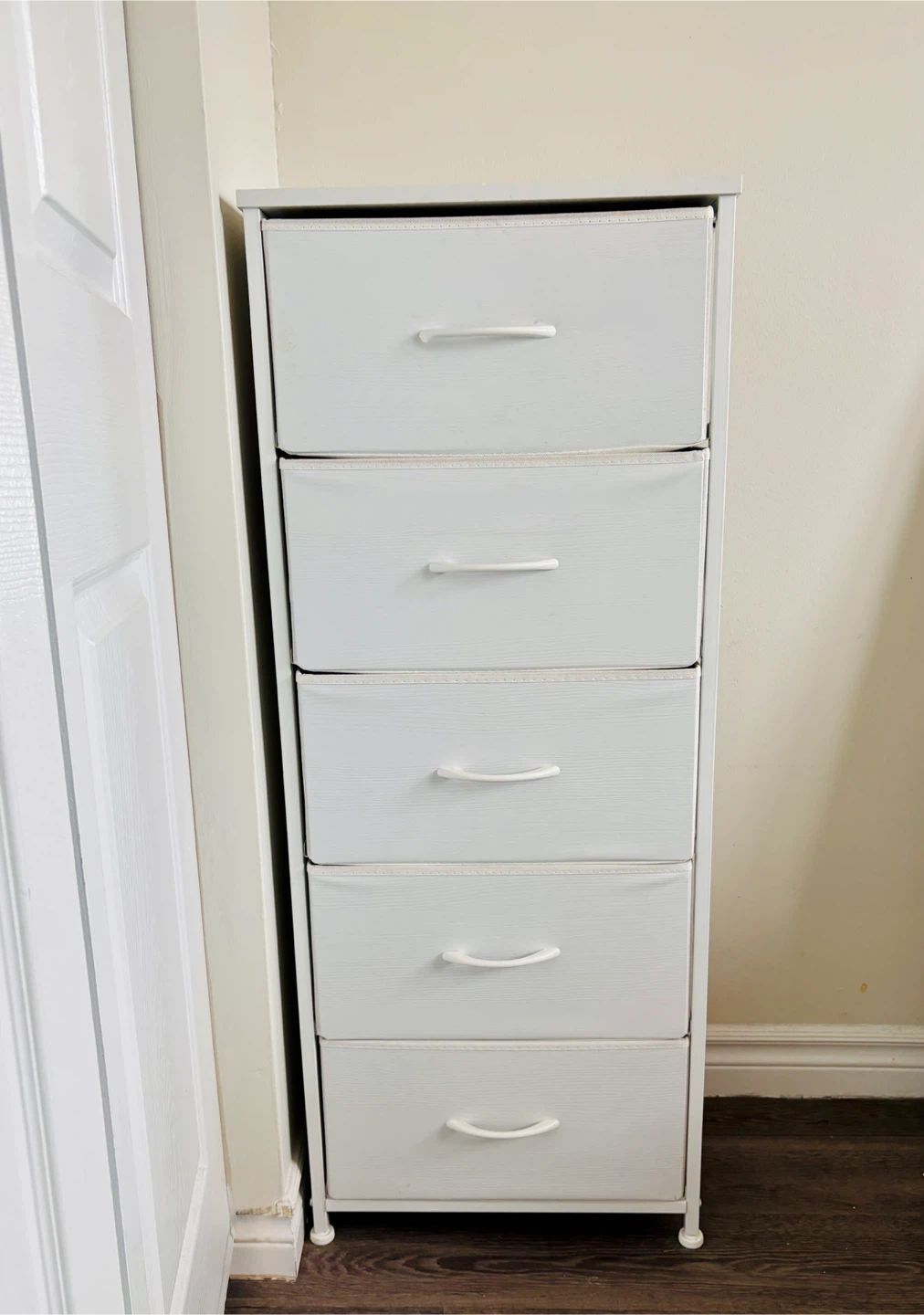 5-Drawer White Storage Organizer Tower