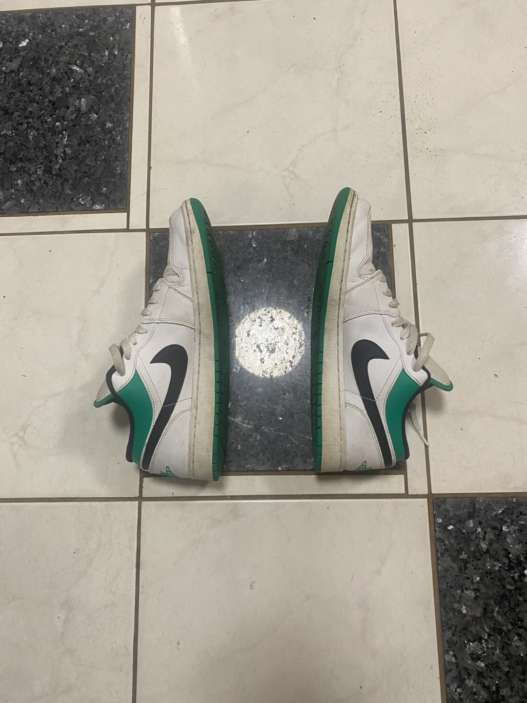 Jordan 1 Low Sneakers - White/Green - photo 2