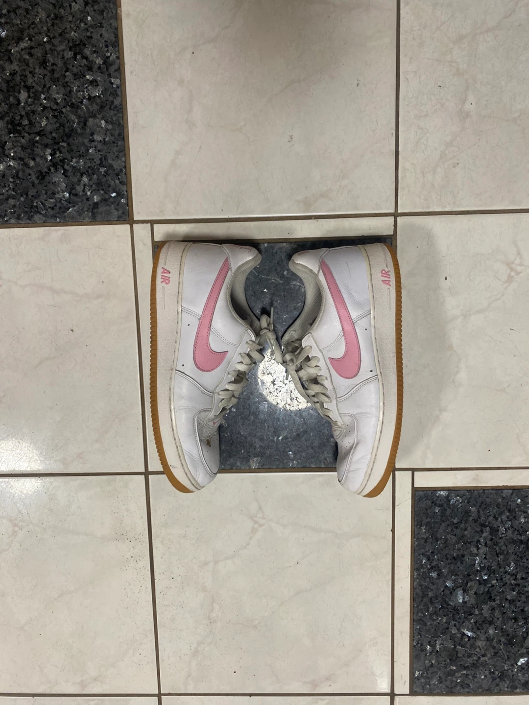 Nike Air Force 1 Sneakers (White/Pink) - photo 3